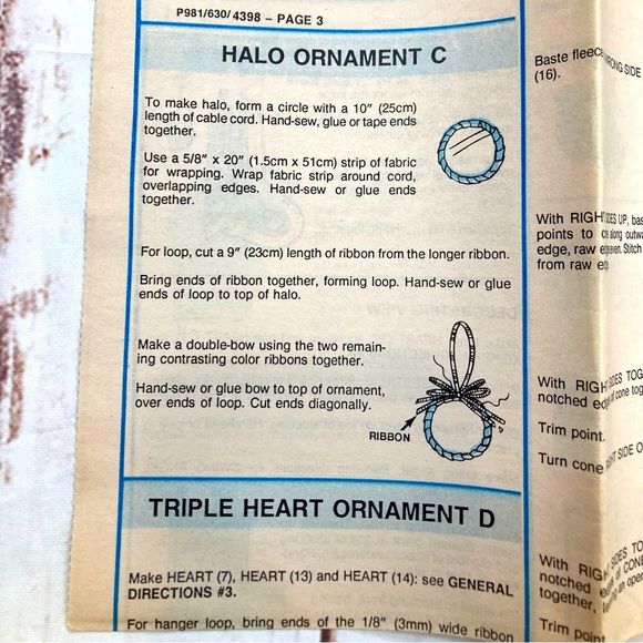 McCall’s #4398 A Country Angel Christmas Vintage Craft Patterns - Picture 9 of 15
